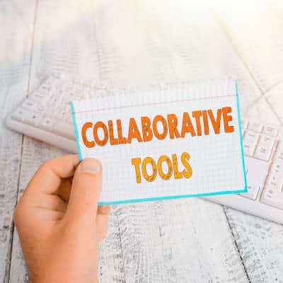 Card with text: Collaborative Tools