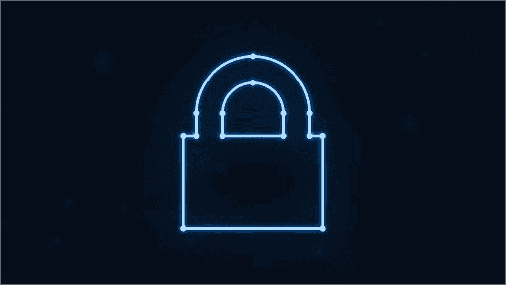 Free padlock neon cybersecurity vector